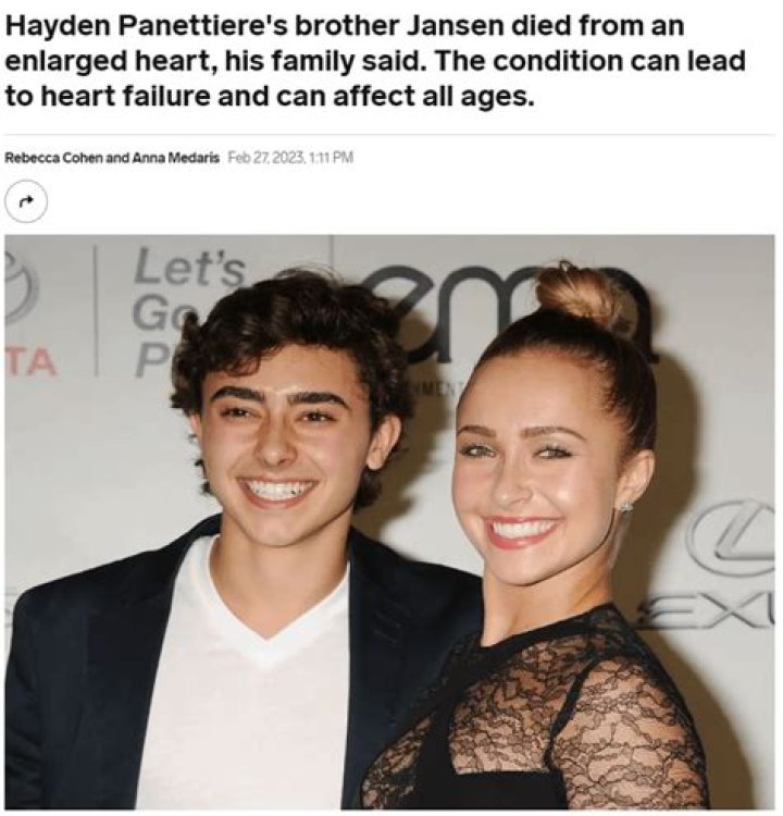 
What is enlarged heart? Jansen Panettiere’s cause of death revealed by Hayden Panettiere and his family 